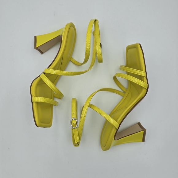 Marc Fisher Mahima Strappy Heeled Sandals, Greenish/Yellow, Women's 5M - Picture 15 of 15